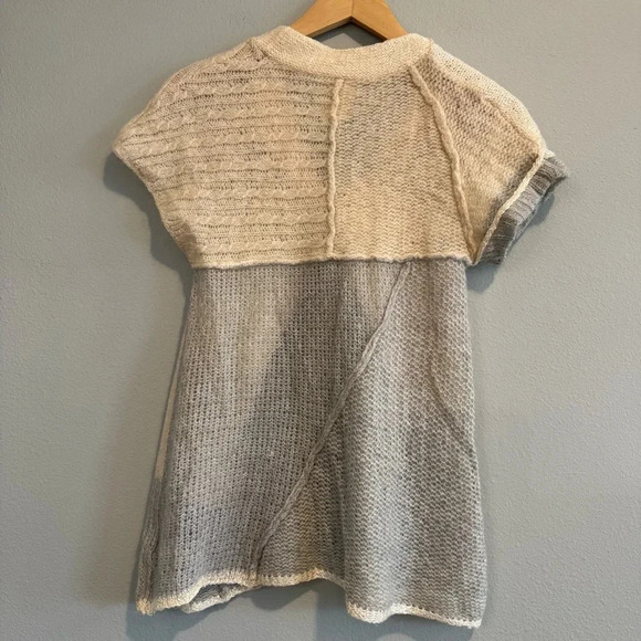 Anthropologie | Far Away from Never |Cream and Gray wool blend sweater - Picture 3 of 9